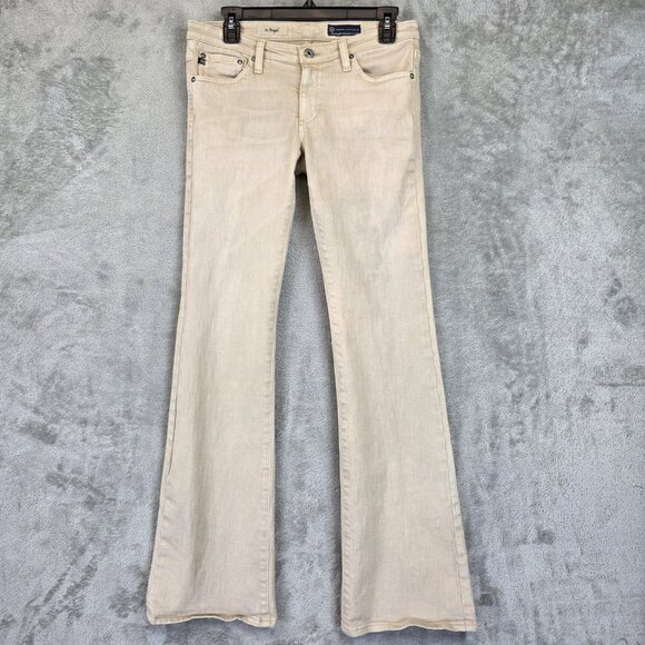 AG Adriano Goldschmied Jeans Womens 29R Beige The Angel Bootcut Made in USA - Picture 1 of 12